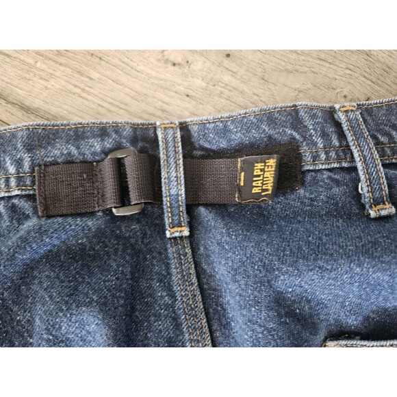 Vintage Polo Ralph Lauren VelcroBack Carpenter Jean Shorts Men’s 38 Denim Y2K - Picture 3 of 8